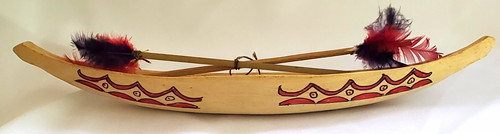 Handmade mini wooden canoe - handmade,