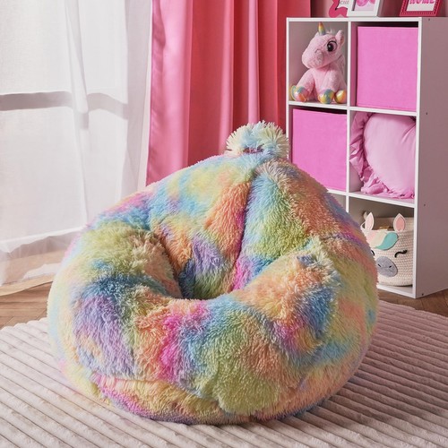 Ohs kids fluffy bean bag - kids,