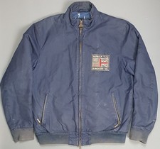 Barbour Steve McQueen Linden Bomber Jacket Mens Medium Blue Short Casual Sports