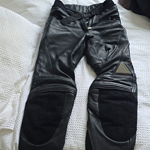 Black leather motorcycle - black,