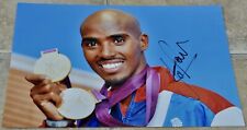 12” x 8” Colour Photo Signed By Sir Mo Farah London 2012 Olympics With COA