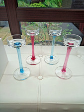 4 Langham Glass Candlesticks