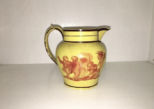 Staffordshire canary pitcher - canary,