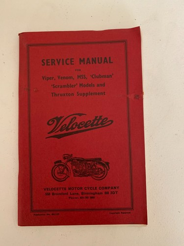 Velocette vintage service - velocette,