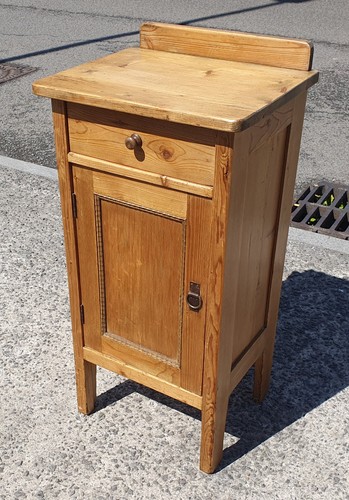 Antique pine bedside - antique,