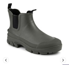 Pavers Wide Fit Rubber Ankle Boots - Olive Uk Size 10 Rrp £49.99