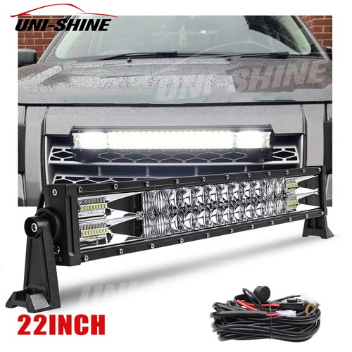 Dual row led light bar - row, 22"