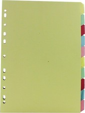 Filing File Dividers A4 Multi