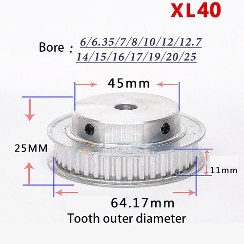 40t step timing pulley - step,