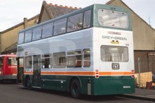 Bus Photo - Grey-Green 164 B864XYR Volvo B10M former coach rebody rear shot