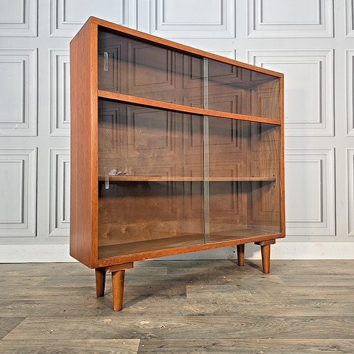 Vintage remploy oak bookcase - bookcase,