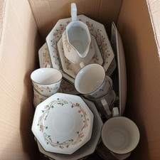 Johnson Brothers Eternal Beau 42 Pieces, Dinner Plates, Side,  Bowls & Tea Set