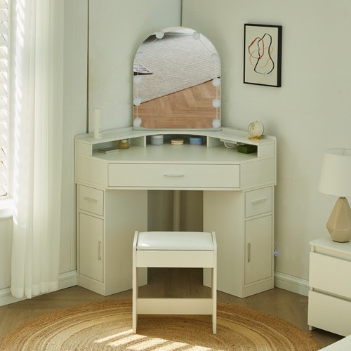 Corner mirror dressing table - corner,