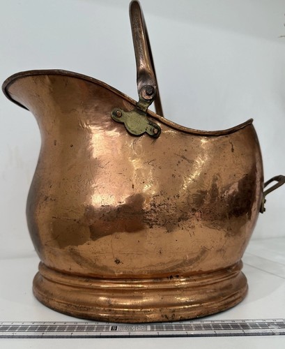 Antique copper coal - coal, scuttle