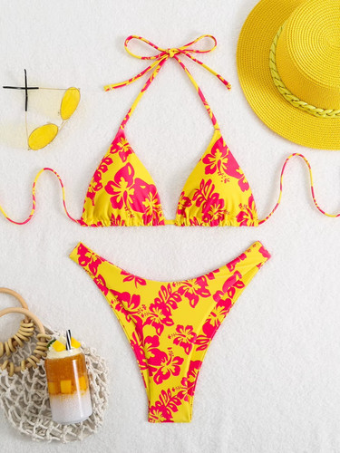 Summer retro floral print