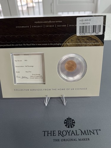 1901 gold half - gold, in