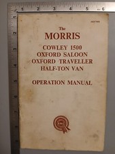 The Morris Cowley 1500 Oxford