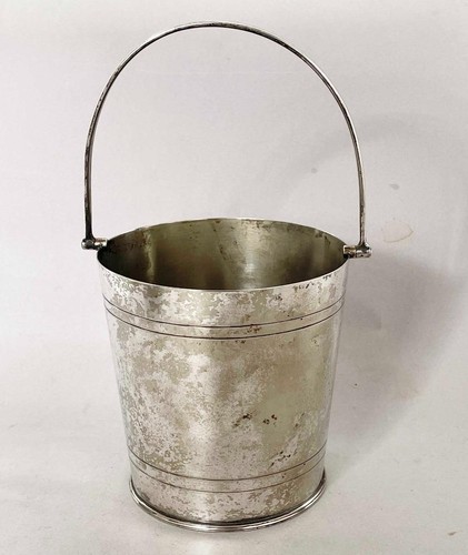 Silver plated ice bucket - silver,