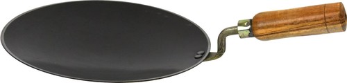 Iron tawa with wooden - iron,