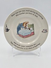 VINTAGE Wedgwood Peter Rabbit Plate Beatrix Potter Camomile Tea Scene