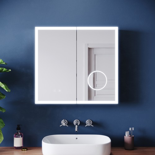 White led bathroom mirror - bathroom,