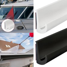 1/3/5/10/15/20m RV Rain Gutter PVC Rain Gutter Self Adhesive J Shape White Black
