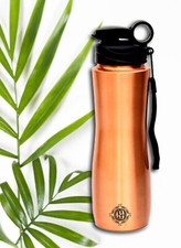 DSH Copper Water Bottle with Sipper Glossy Finish Leak Proof For Ayurveda Health