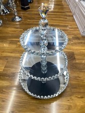 3 Tier Mirrored Glass Cake Stand Afternoon Tea Wedding Plates Party Tableware