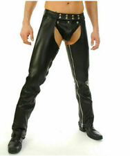 Men's Genuine Leather Chaps Pants