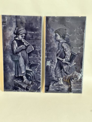 Antique pair fireplace - of,