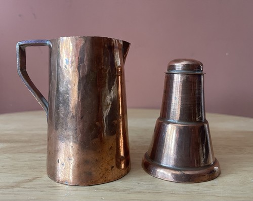 C19th pair antique - c19th, copperware