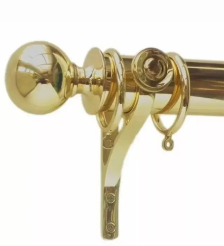Solid brass curtain pole rod - brass,