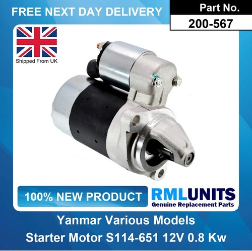 Starter motor for - for, ope