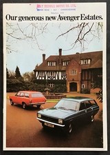 HILLMAN AVENGER ESTATES Car Sales Brochure 1972 #C2611/H/1/100 DE LUXE & SUPER