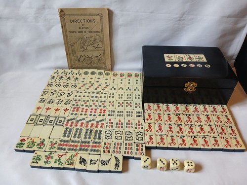 Mahjong set 152 ornate tiles - 152,
