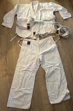 Vintage Hayashi Karate White Junior Martial Arts Suit Jacket, Trousers & 2 Belts