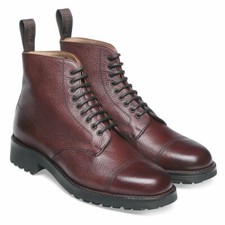Cheaney Pennine II R Country Derby Boot In Burgundy Grain Leather