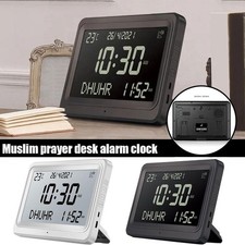 Azan Clock 8 Athan Sounds Large Digital Screen Calendars Prayer Muslims Clocks