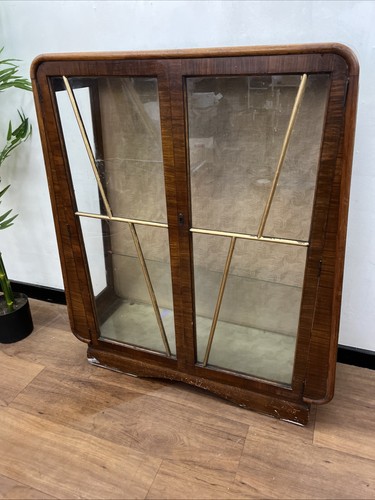 Vintage art deco glass - deco, walnut