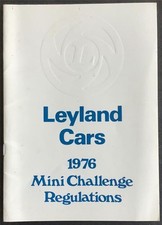 LEYLAND Cars MINI CHALLENGE Motorsport REGULATIONS For 1976