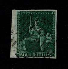 MAURITIUS 1858-62 (4d) GREEN