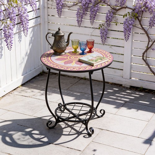 Round side table - indoor, and