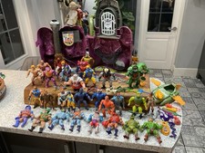 Vintage 80s MOTU Snake Mountain 95% Complete + 30 Action Figures/weapons Extras