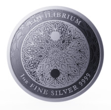 2023 Niue Equilibrium Yin-Yang 1oz Silver BU Coin in capsule