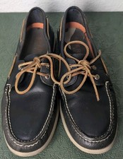 Sperry Top Sider 61421 Mens Size 14 Blue Leather Boat Shoes
