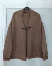 MASSIMO DUTTI Size L / 34 Brown Cardigan 70% Alpaca 30% Wool Cosy Soft