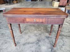 Antique Victorian fold over gate leg mahogany occasional dining tea work table