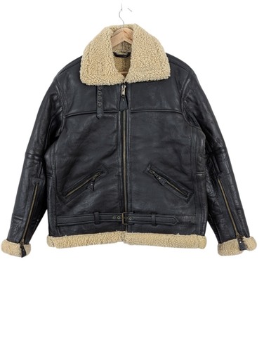 Real leather shearling aviator - shearling,