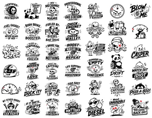 Funny vinyl sticker decal van - vinyl,