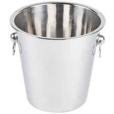 Champagne/wine bucket stainless steel large traditional style with handles 21cm